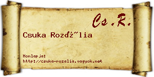 Csuka Rozália névjegykártya