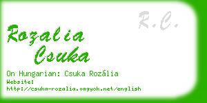 rozalia csuka business card